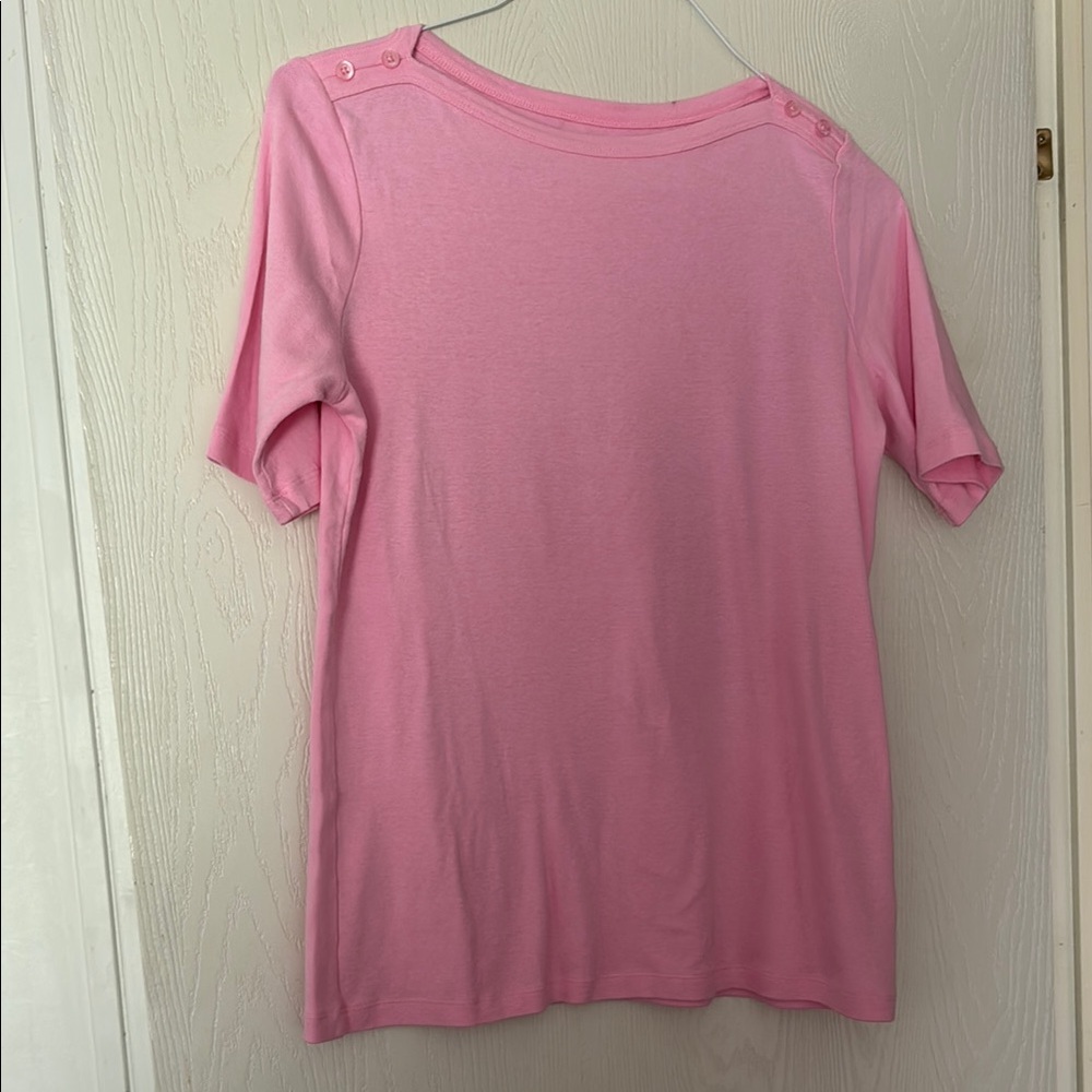 Kim Rogers Pink Fitted Short Sleeve T-Shirt